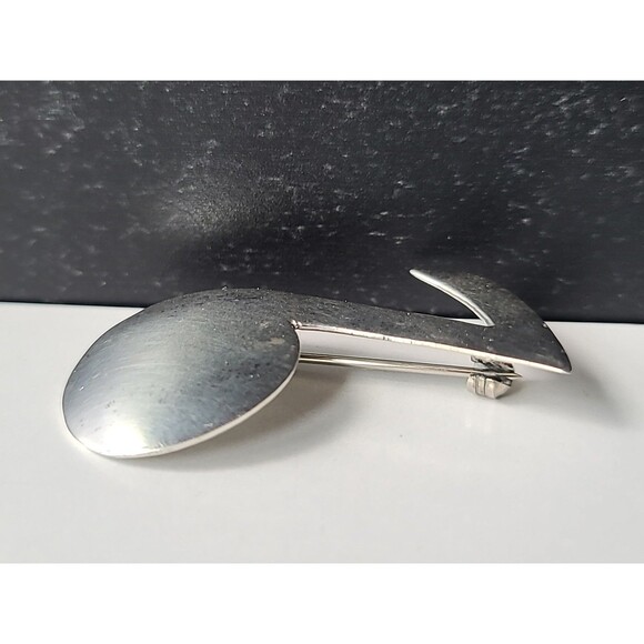925 Sterling Silver Music Note Brooch Vintage Mexico - Picture 3 of 10